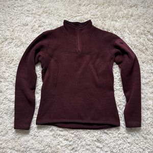 Arc’teryx Women’s Covert 1/4 Zip Burgundy Polartec Sweater. Sz Small. Good Cond